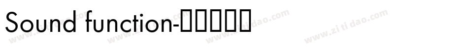 Sound function字体转换